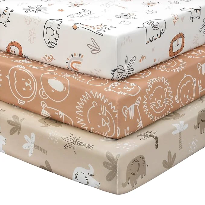 Carefully Designed Baby Mini Crib Sheets Boy Portable 38 x26 Pack and Play Sheets Fitted Flexible