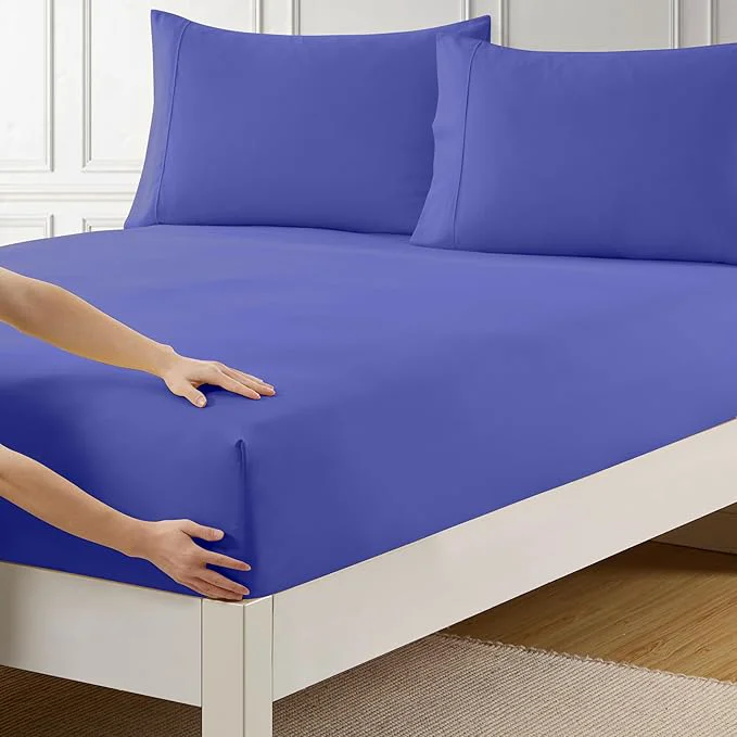 Specialty Queen Fitted Sheet Only with Full Elastic Built in Corner Sheet Straps to Outstanding