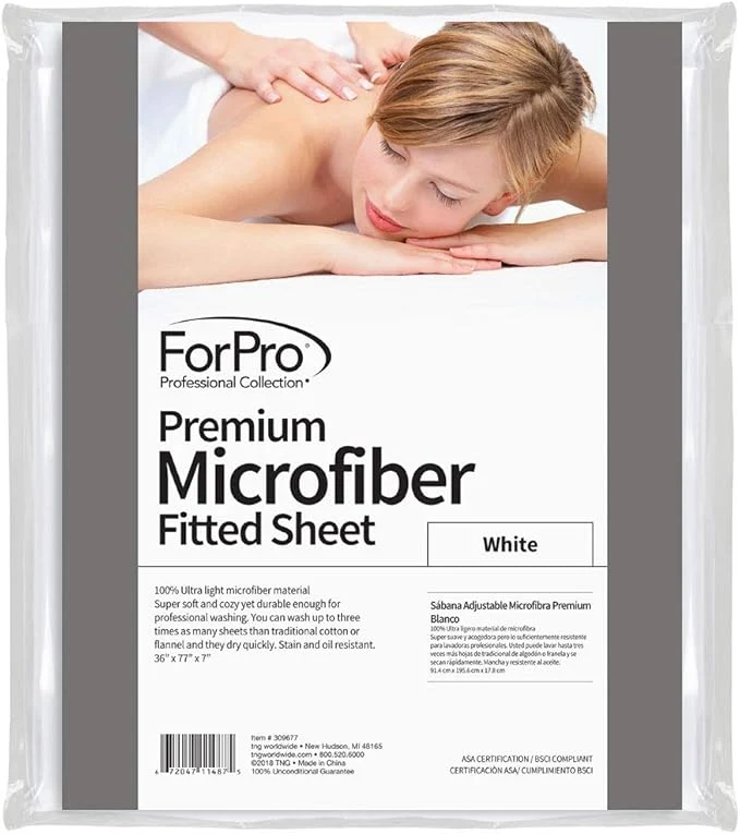 Comfortable ForPro Professional Collection Premium Microfiber Fitted Sheet Ultra-Light Genuine