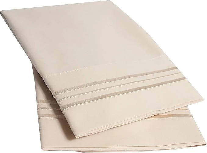 Unique 2 Pack Pillow Case Set 1800 Series Fine Brushed Microfiber Pillowcases Healthy