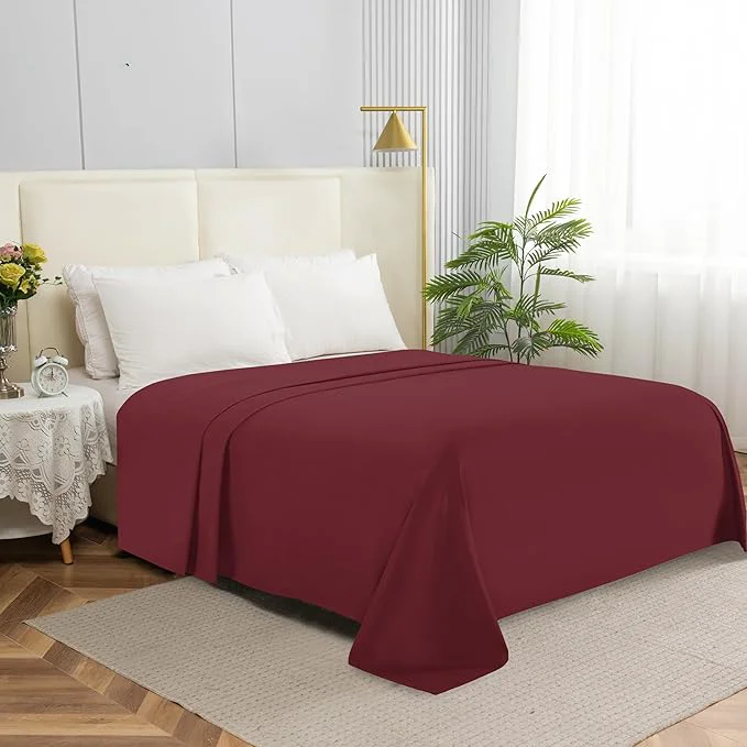 Versatile Elegant Comfort Premium Hotel Quality 1-Piece Flat Sheet Luxury Softest 1500 Modern