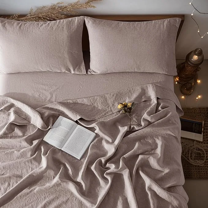 Healthy LBRO2M Pure Linen Sheet Set Deep Pocket Up to 16 Bed Sheets Sets Carefully Designed
