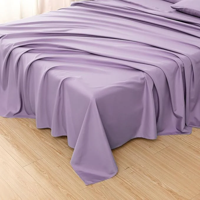 High-Quality Toodou Soft Silky Touch Mmost Comfortable and Luxurious Lavender Twin Flat Optimized