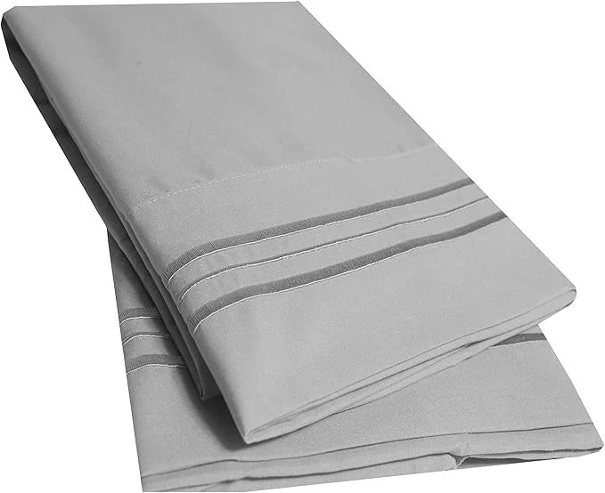 Certified 2 Pack Pillow Case Set 1800 Series Fine Brushed Microfiber Pillowcases Stylish