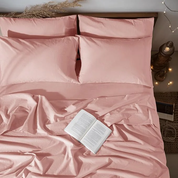 Excellent LBRO2M Pure Linen Sheet Set Deep Pocket Up to 16 Bed Sheets Sets Expertly Made