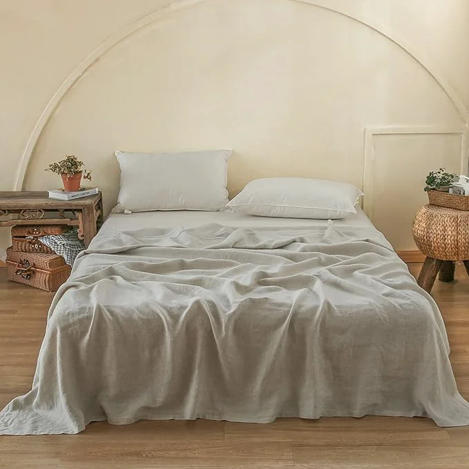 Efficient Simple Opulence French Linen Flat Sheet Elegant