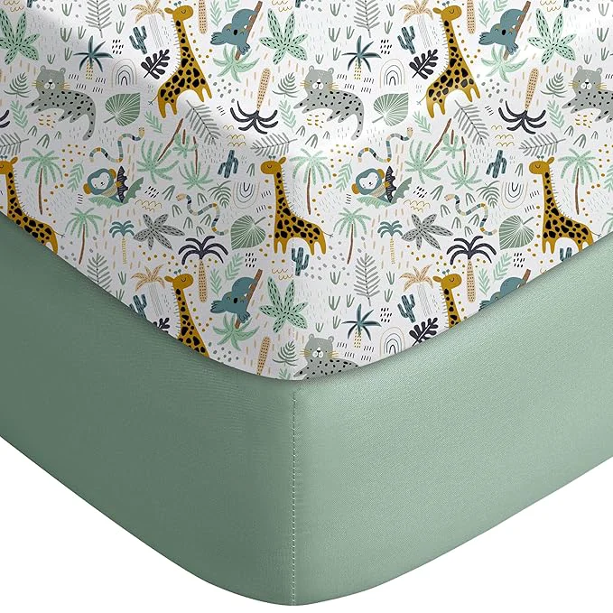 Smooth Yoofoss Pack and Play Sheets Fitted Mini Crib Sheets 2-Pack Responsible