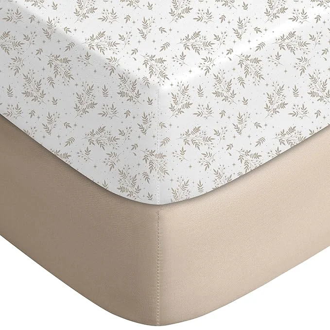 Fashionable Yoofoss Baby Crib Sheets for Boys Girls Fitted Crib Sheet 2 Pack for Standard Safe