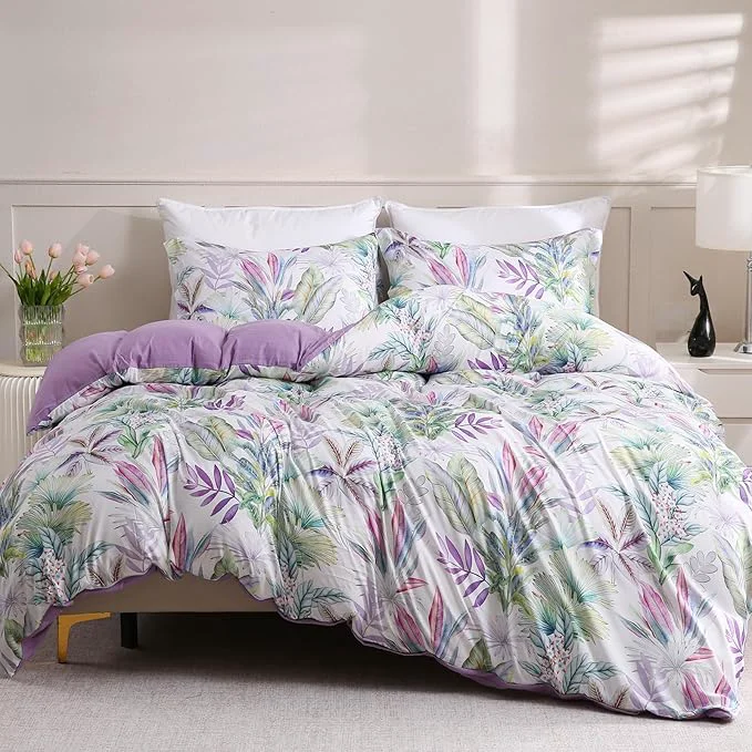 Convenient LONAVA Queen Botaincal 3 Pcs Duvet Cover Set Breathable Soft Microfiber Verified