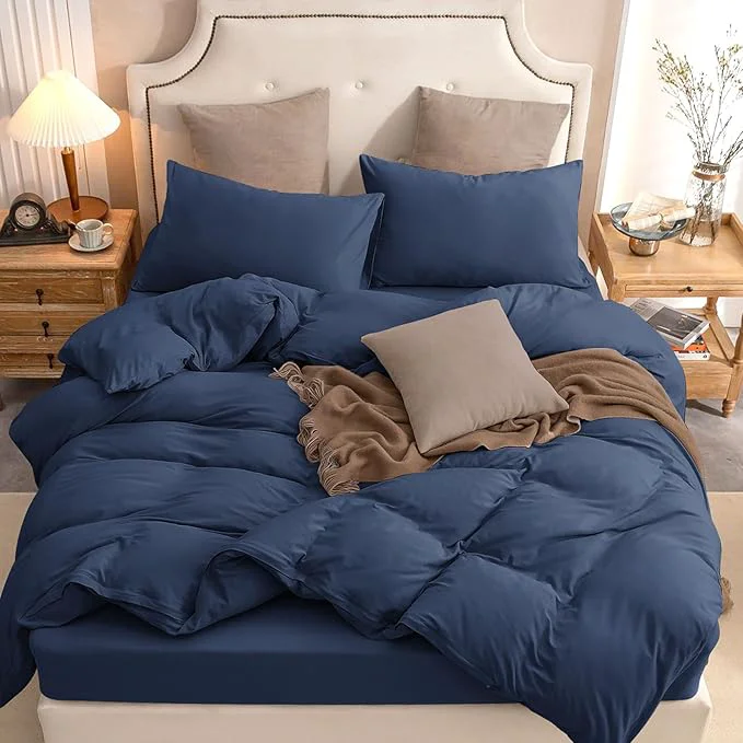 Unique PURE ERA Jersey Knit Duvet Cover Set T-Shirt Cotton Super Soft Comfy 3pc Contemporary