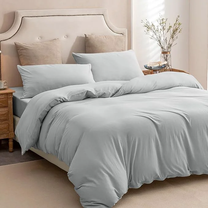 Fashionable PURE ERA Jersey Knit Duvet Cover Set T-Shirt Cotton Super Soft Comfy 3pc Reliable
