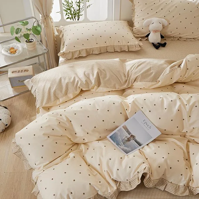 Classic mixinni Floral Duvet Cover Set Full Size – Cotton 3-Piece Bedding Set Elite