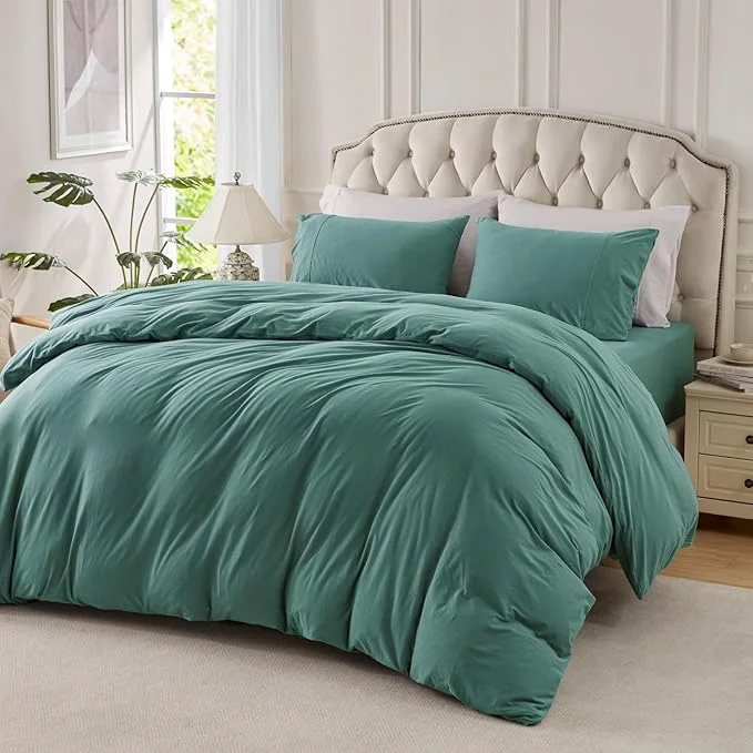 Outstanding PURE ERA Jersey Knit Duvet Cover Set T-Shirt Cotton Super Soft Comfy 3pc Versatile