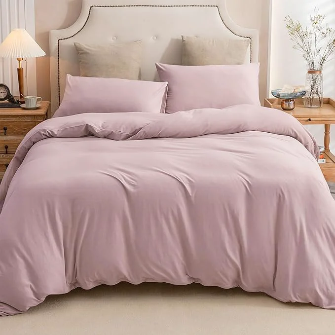 Classic PURE ERA Jersey Knit Duvet Cover Set T-Shirt Cotton Super Soft Comfy 3pc Practical