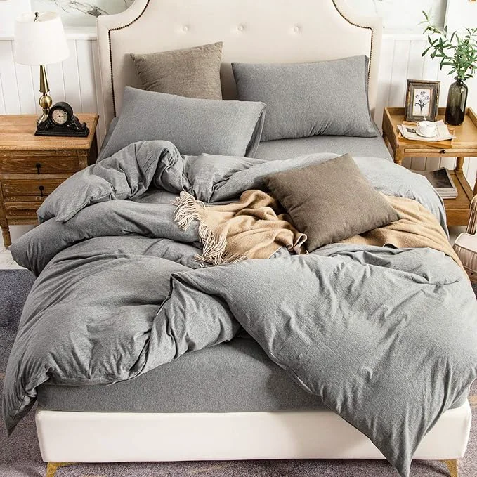 Consistent PURE ERA Jersey Knit Duvet Cover Set T-Shirt Cotton Super Soft Comfy 3pc Advanced