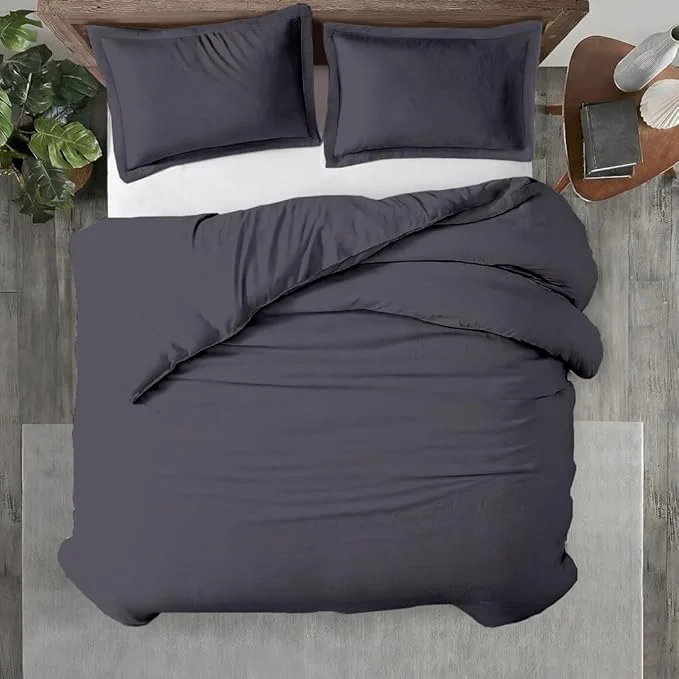 Relaxed Kotton Culture 3 Pc Duvet Cover King Size Set- Egyptian Cotton 600 Thread Elegant