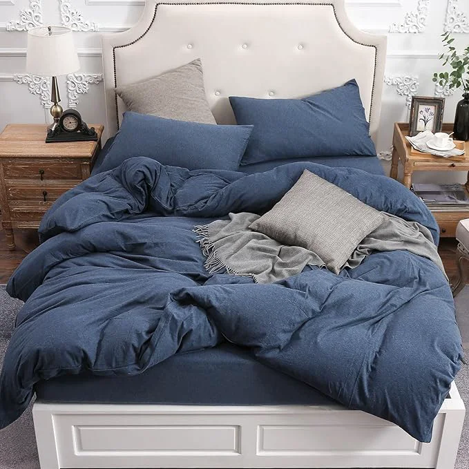 Pure PURE ERA Jersey Knit Duvet Cover Set T-Shirt Cotton Super Soft Comfy 3pc Consistent