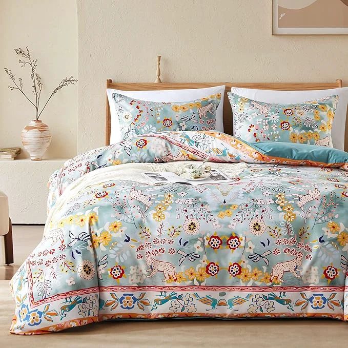 Practical Cupocupa Duvet Cover Queen Size Set Boho Floral Pattern Queen Christmas Duvet Trusted