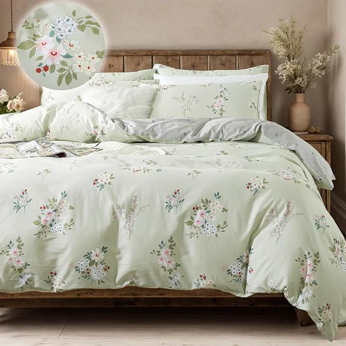 Top-Quality FADFAY Floral Duvet Cover Set Twin XL Cotton College Bedding Vintage Elegant