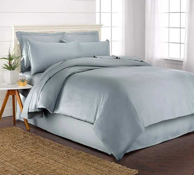 Luxury Twin Duvet Cover by Pure Bamboo 2 Piece Set Organic Viscose Traditional