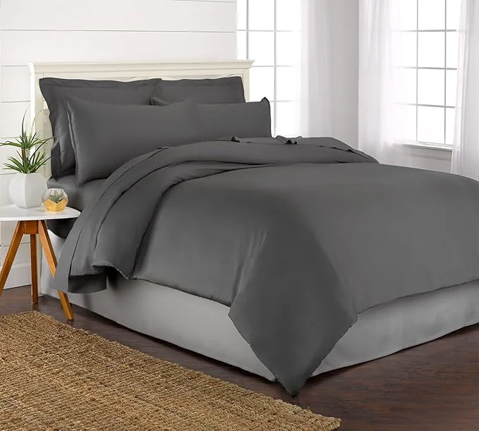 Traditional Queen Duvet Cover by Pure Bamboo 3 Piece Set Organic Viscose Original Design