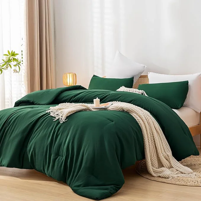Excellent weigelia Queen Comforter Set Boho Emerald Green Comforter Casual
