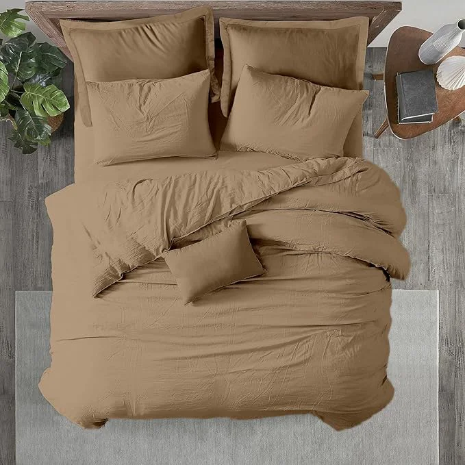 Comfortable Kotton Culture 3 Pc Duvet Cover Queen Size Full Size Set- Egyptian Cotton Lightweight