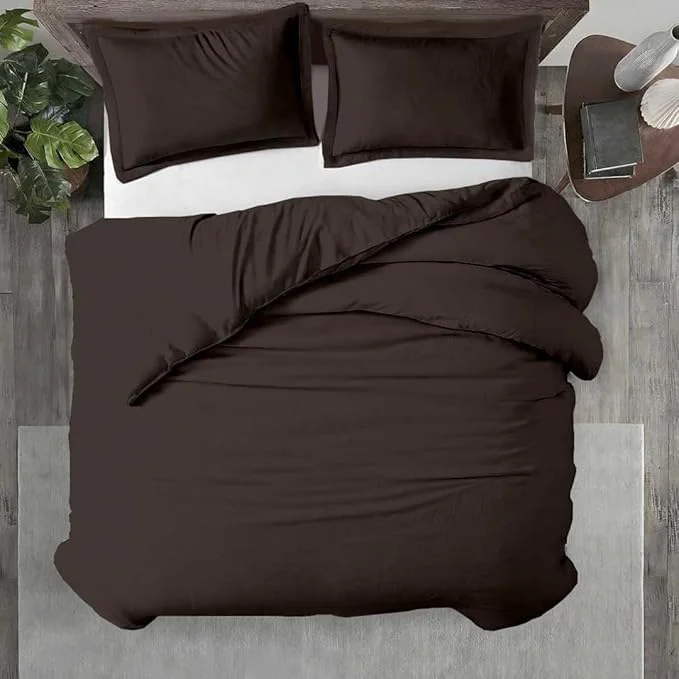 Clean Kotton Culture 3 Pc Duvet Cover Queen Size Full Size Set- Egyptian Cotton Reliable