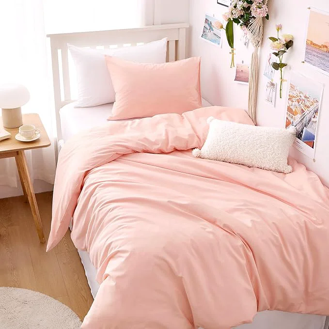 Optimized Wake In Cloud - Cotton Duvet Cover Set Twin Size Washed Cotton Linen Green