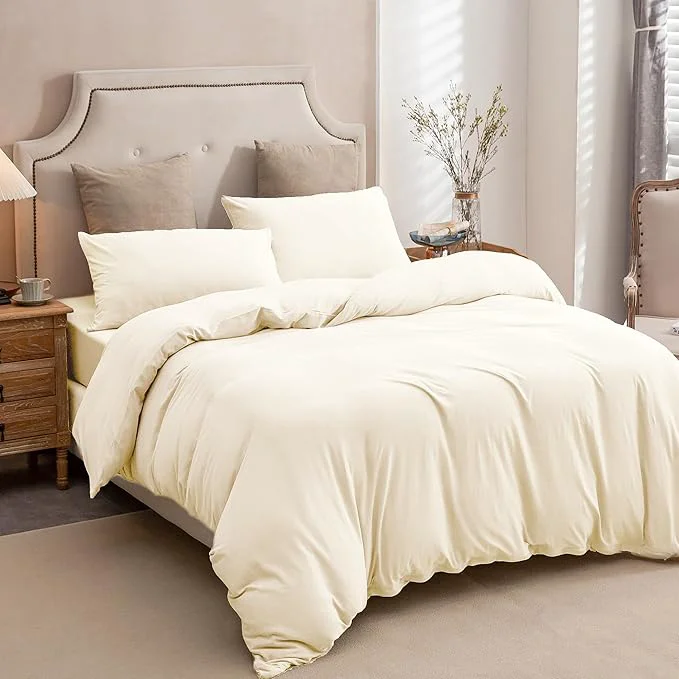 Proven PURE ERA Jersey Knit Duvet Cover Set T-Shirt Cotton Super Soft Comfy 3pc Sophisticated