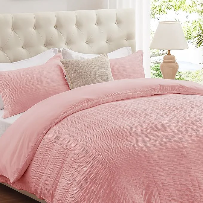 Optimized Cozyide Pink Duvet Cover King Size 3 Pieces Bedding Duvet Covers Soft Modern