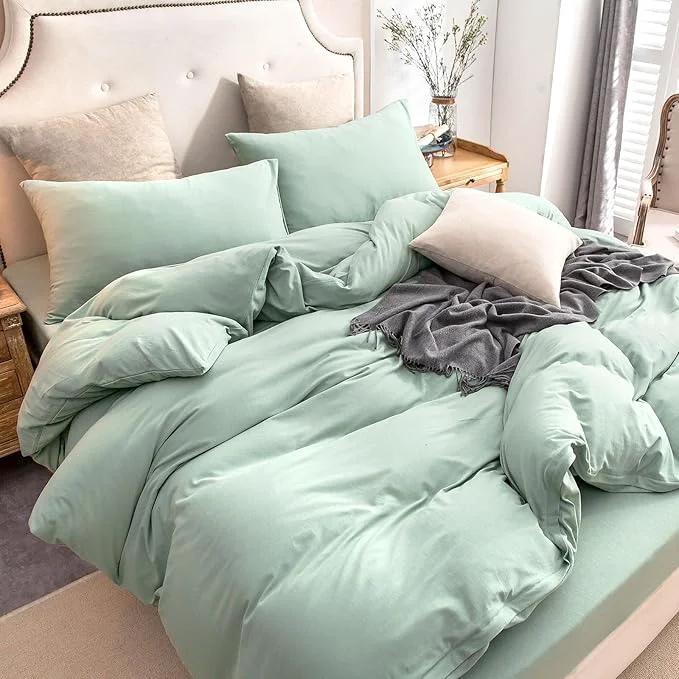 Enhanced PURE ERA Jersey Knit Duvet Cover Set T-Shirt Cotton Super Soft Comfy 3pc Pure