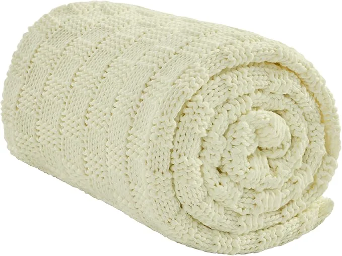 Clean Knitted Weighted Blanket for Adult No Beads Heavy Blanket 60 x 80'' 10lbs Responsible