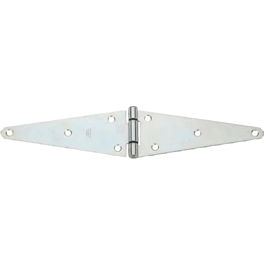 Clean National Hardware 3-1 8 x 8 Zinc Heavy-Duty Strap Hinge Sophisticated