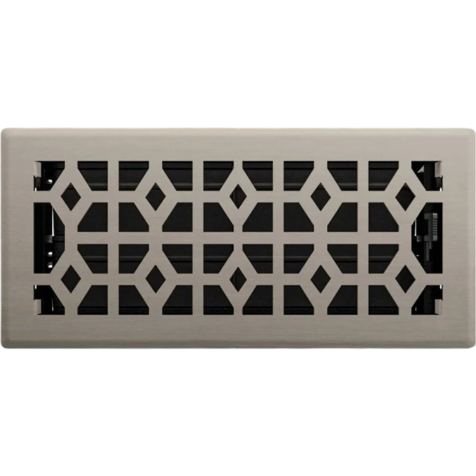 Solid Imperial Templar Brushed Nickel Steel Floor Register 4 In. x 10 In. Outstanding