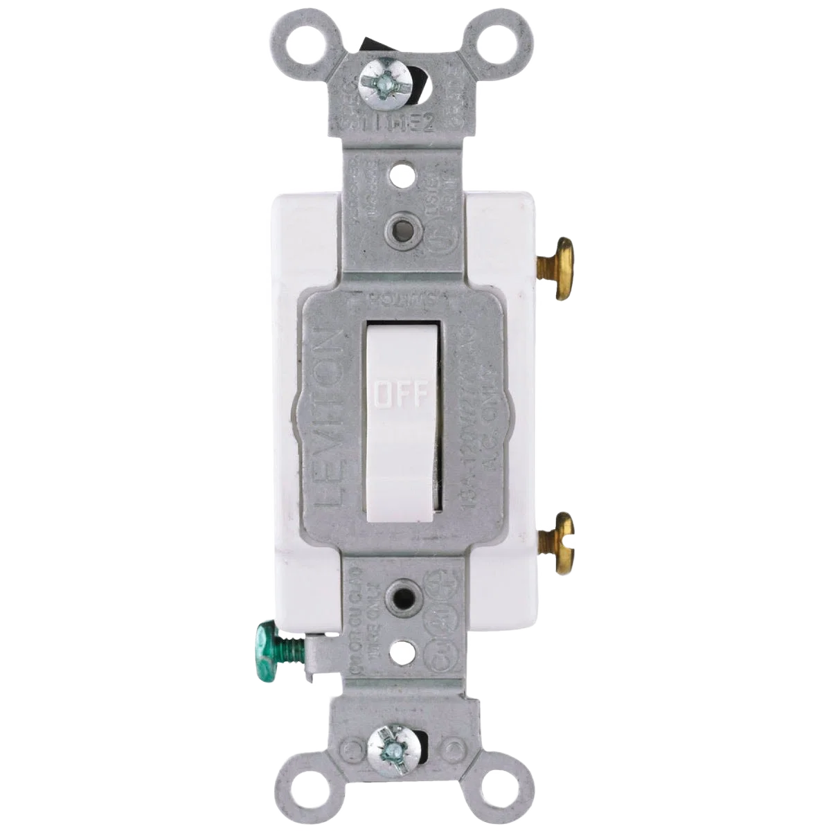 Carefully Designed Leviton White Commercial Grade 15 Amp Toggle Single Pole Switch Casual