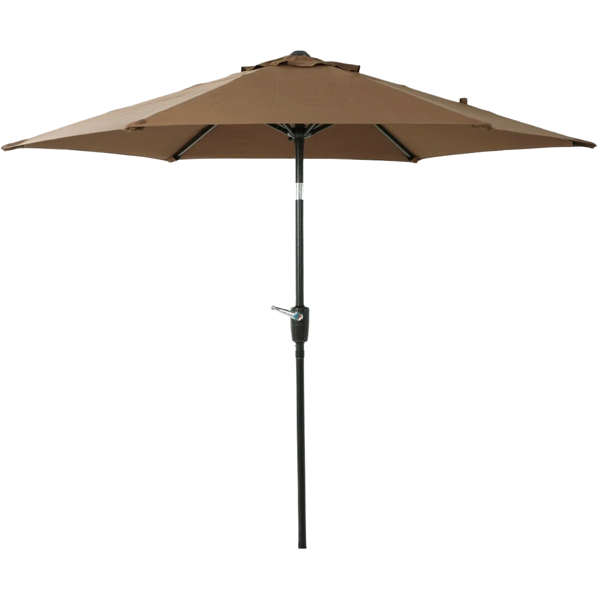 Expertly Made Outdoor Expressions Aluminum Tilt Crank Brown Patio Umbrella 7.5 ft. Superior