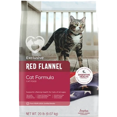 Versatile Exclusive Red Flannel Cat Formula Dry Cat Food 20 lb. Elegant
