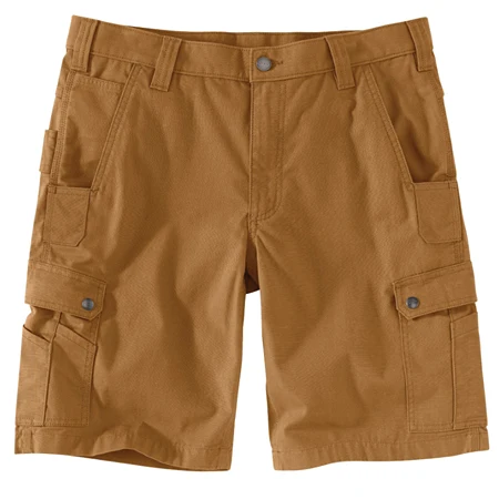 Organic Carhartt Men's 33 Brown Rugged Flex Relaxed Fit Ripstop Cargo Work Shorts Fashionable