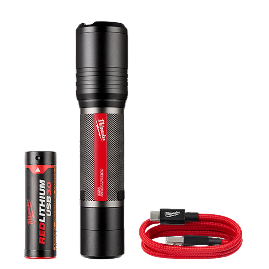 Comfortable Milwaukee REDLITHIUM™ USB 2 000-lumen Slide Focus Flashlight Fine