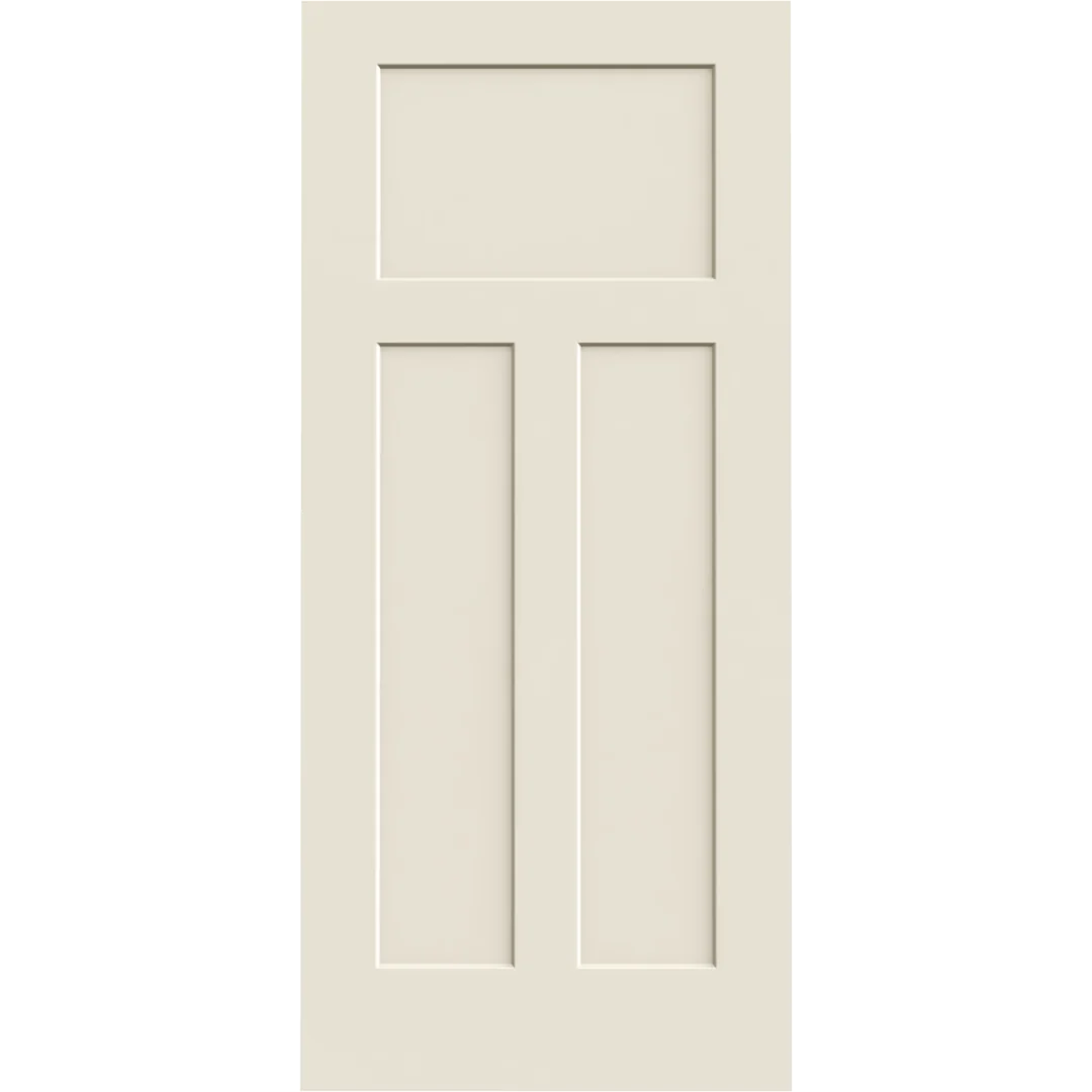 Responsible Jeld-Wen 18 x 80 Craftsman III Primed 3-Panel Interior Slab Solid Core Door Trendy