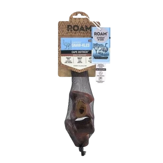 Reusable Roam Cape Ostrich Small Gnaw-Kle Dog Bone 2-Pack Refined