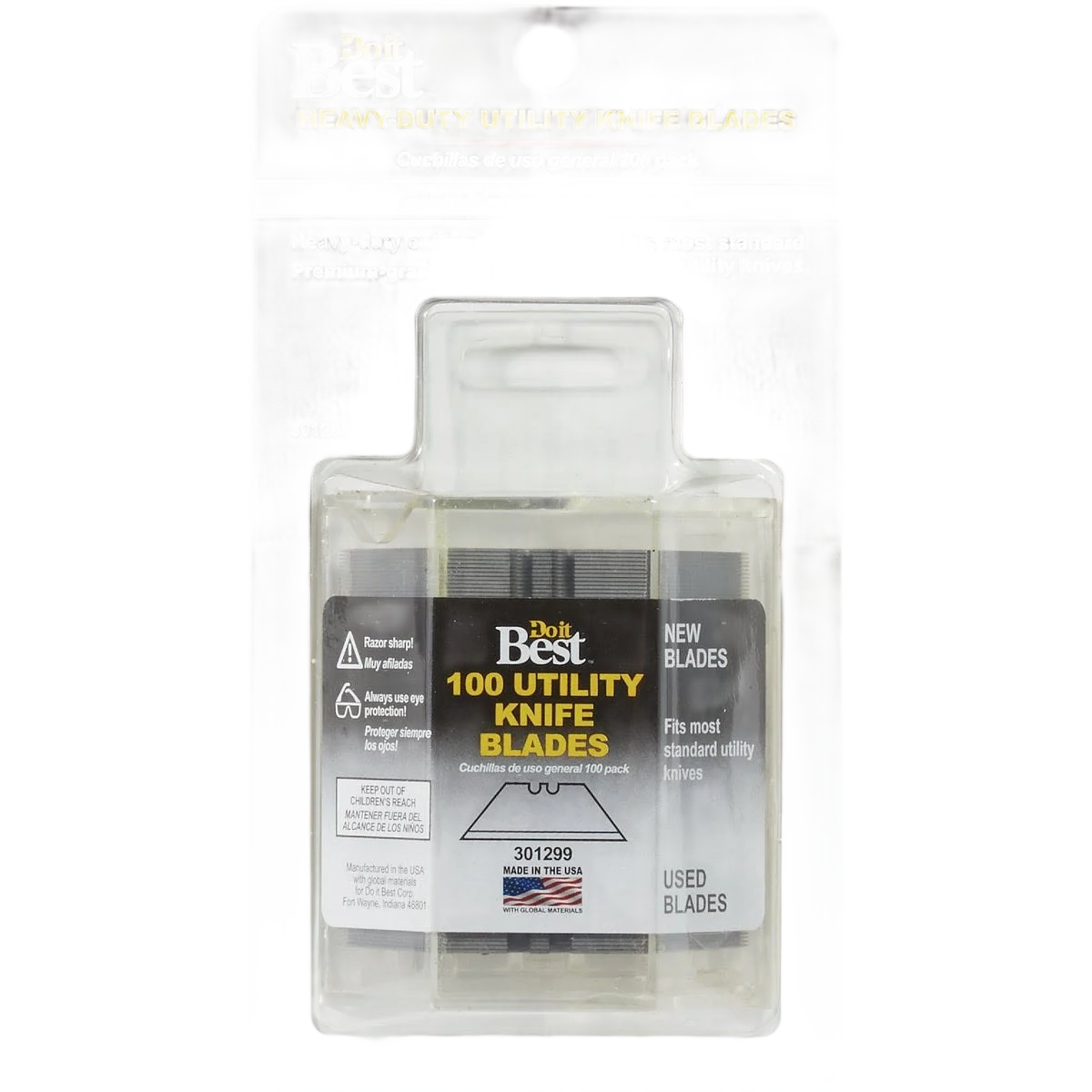 Excellent Do it 2-3 8 in. 2-Pt HD Utility Knife Blade 100 Pk Easy-to-Use
