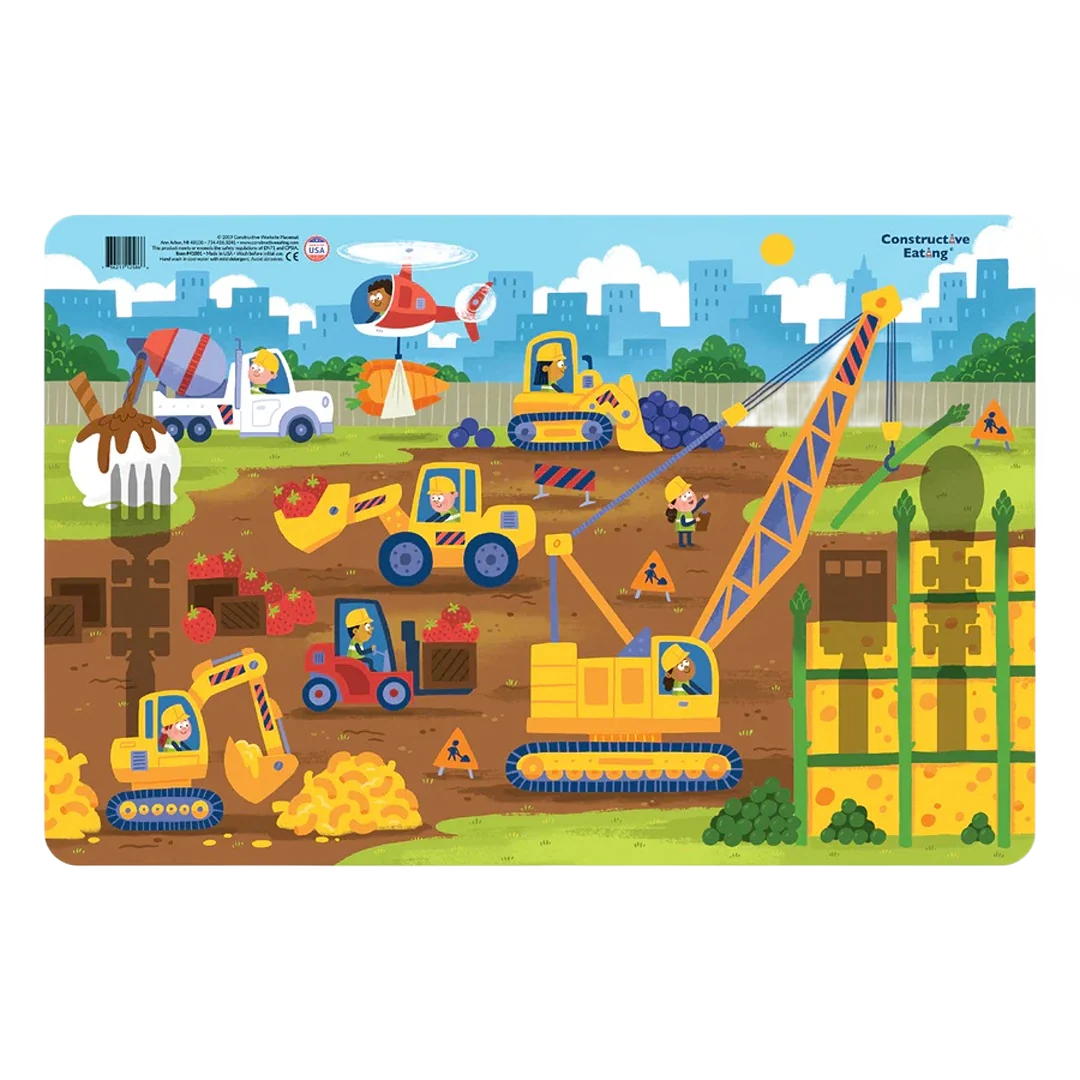Prestigious Constructive Eating Construction Placemat Healthy