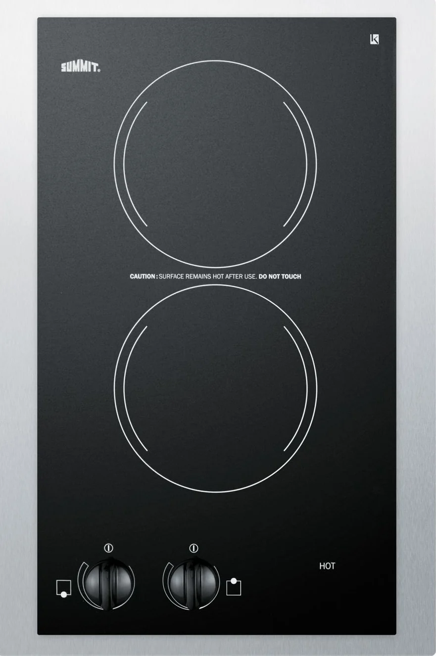 Lightweight 15 Wide 115V 2-Burner Radiant Cooktop Premium Material