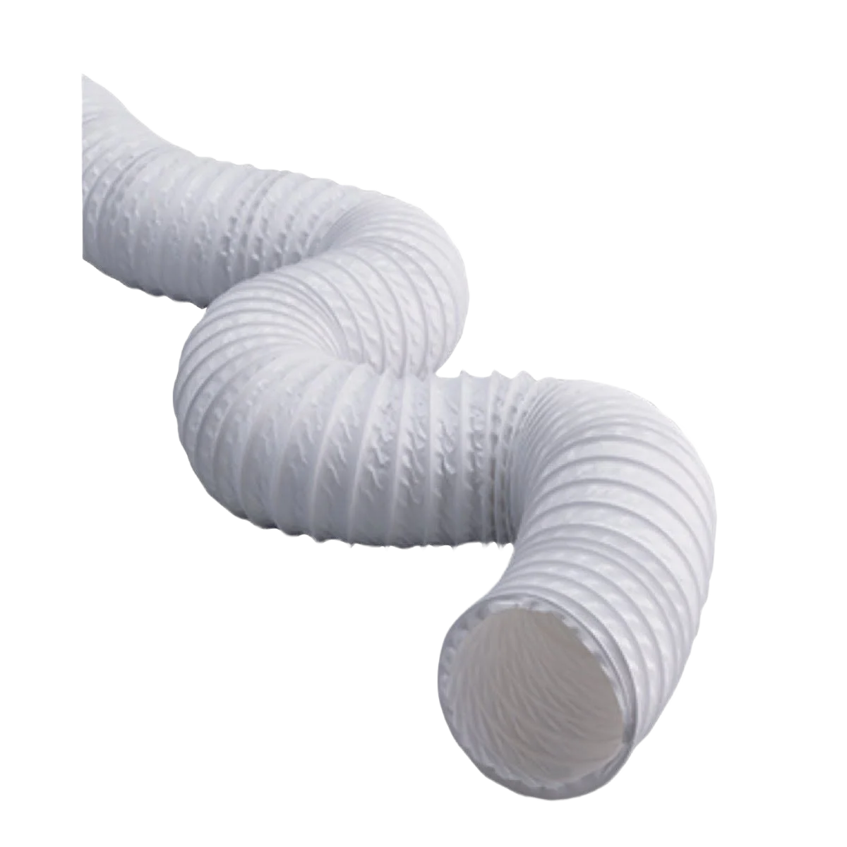 Convenient Dundas Jafine White Vinyl Flexible Ducting 4 in. x 50 ft. Relaxed