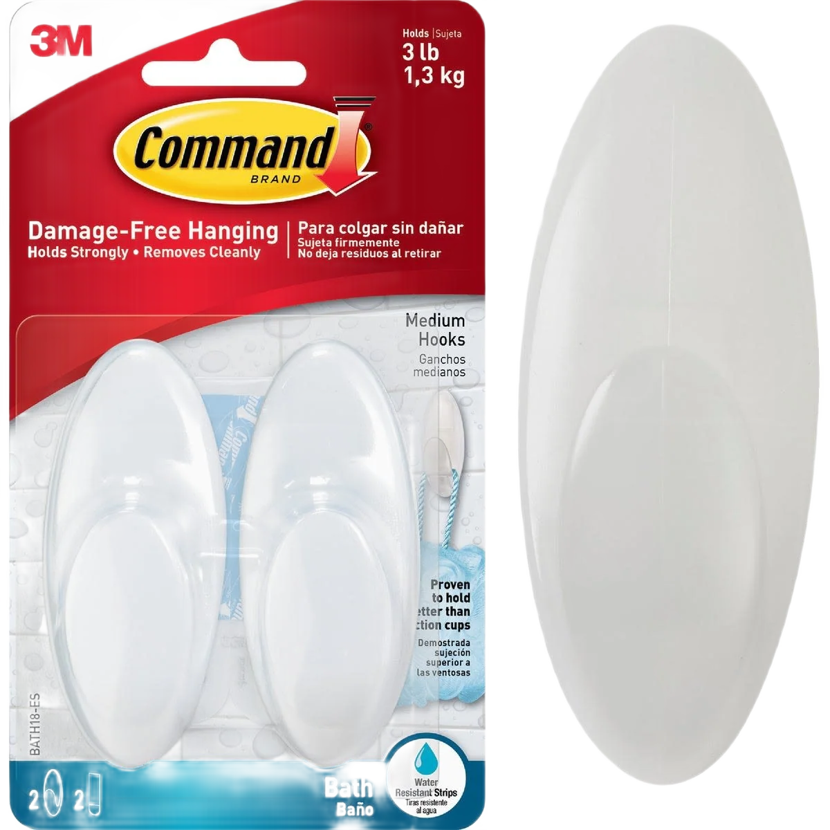 Proven 3M Command Medium Towel Hook Powerful