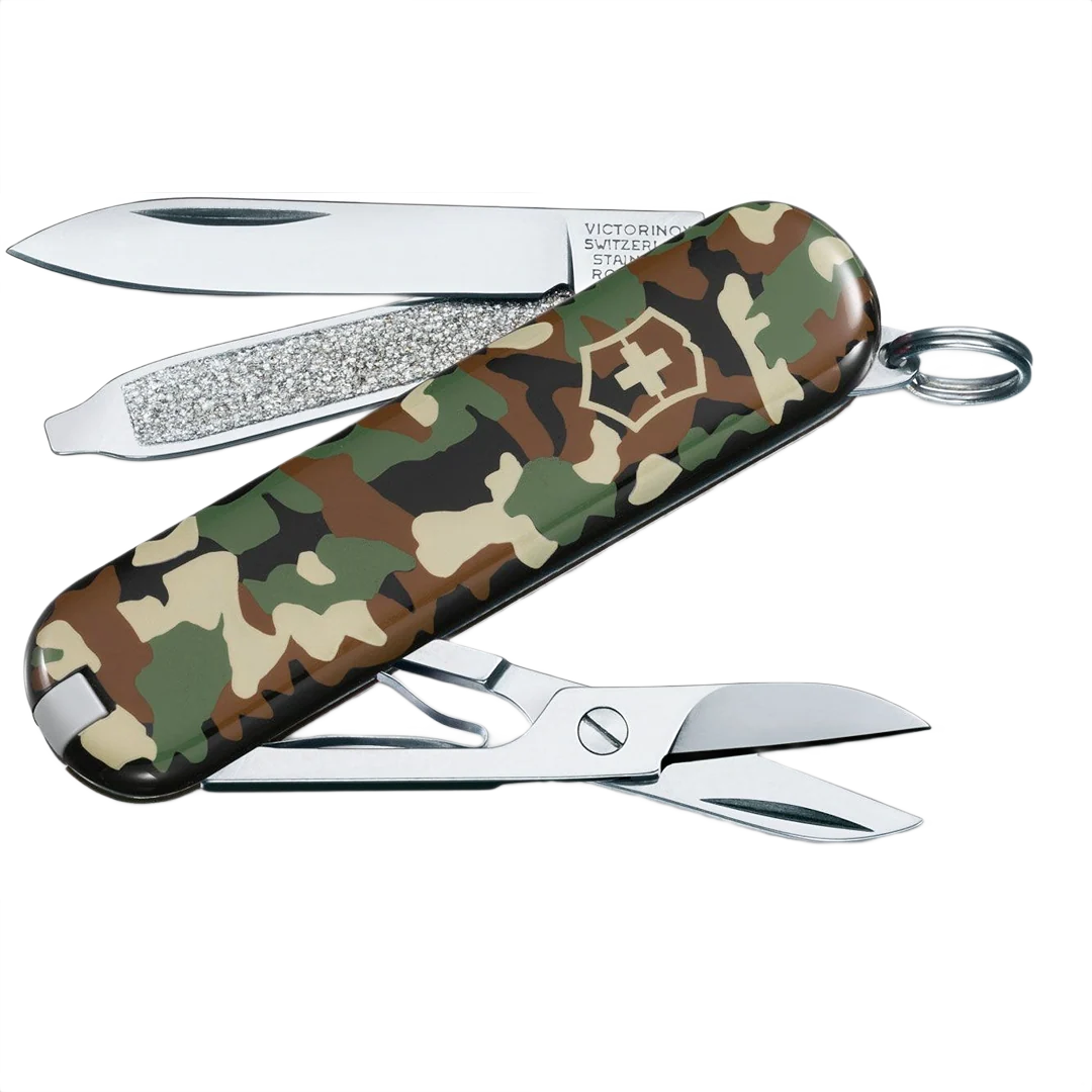 Fine Crafted Victorinox Classic Pocket Knife Camo Reusable
