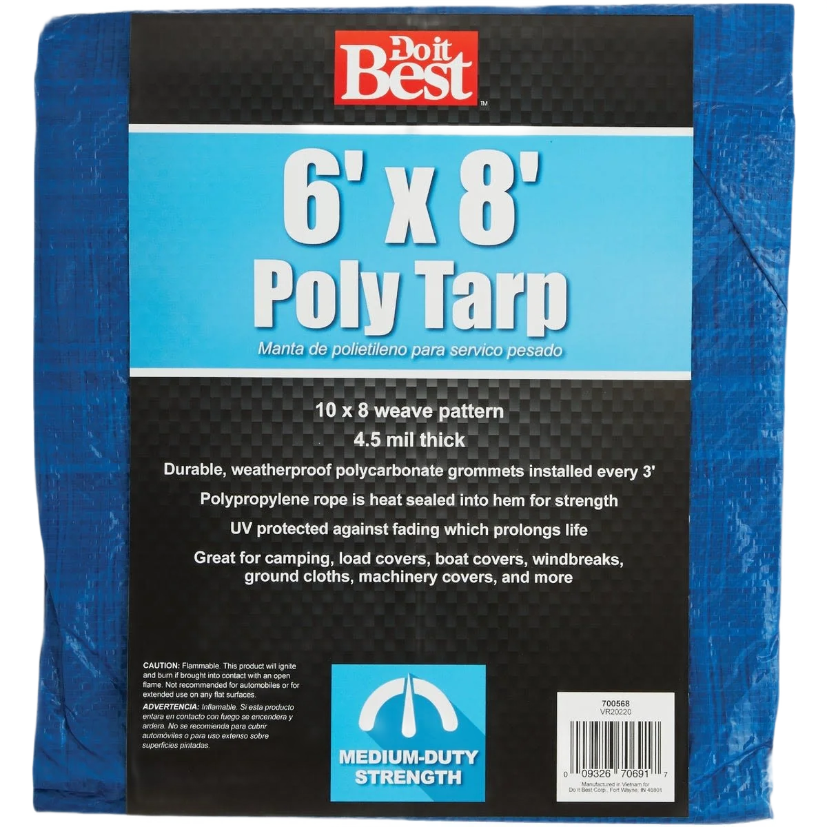 Verified Do it Blue Medium Duty Poly Tarp 6 Ft. x 8 Ft. Top-Quality