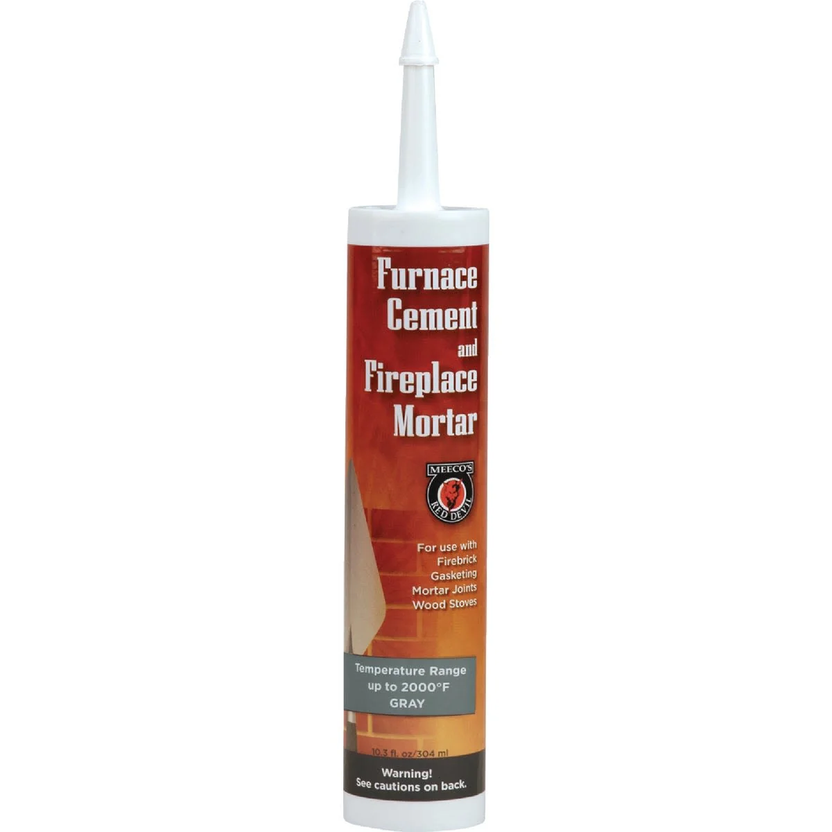 Classic Meeco's Red Devil Gray Furnace Cement and Fireplace Mortar 10.3 oz. Smart